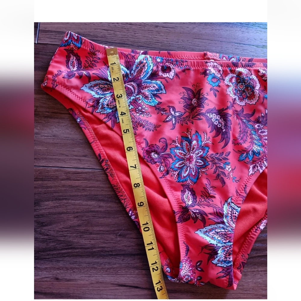 RHODE X Target Orange Floral Boho Bikini Swimwear - Picture 7 of 16